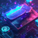 A digital illustration of a glowing wallet surrounded by floating Bitcoin symbols, set against a futuristic, neon-lit circuit board background, representing cryptocurrency and digital finance. | COYYN